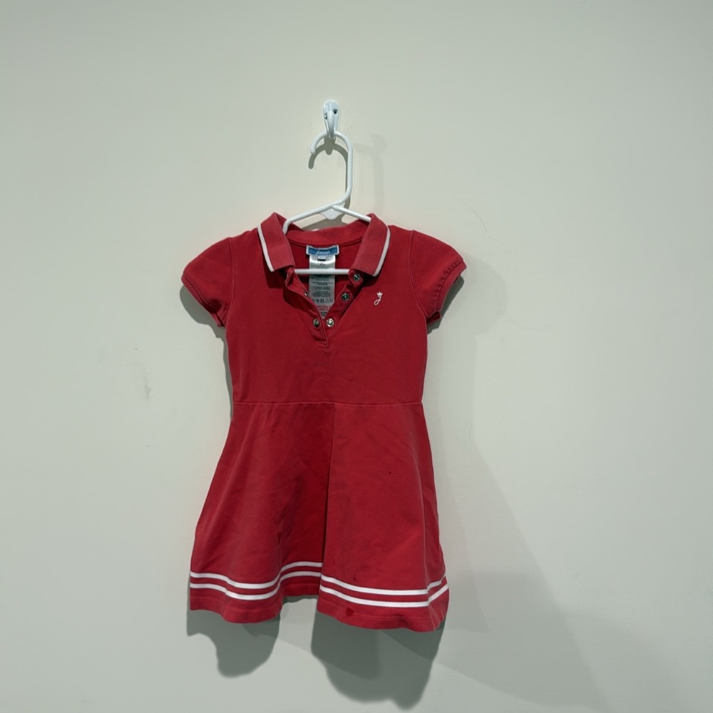 • Jacadi Paris • Girls Short Sleeve Dress Pink and White
3 A - Picture 2 of 4